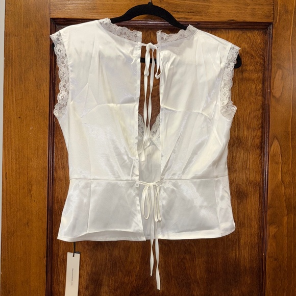 Satin Lace Trim Skirt Set - Picture 8 of 10